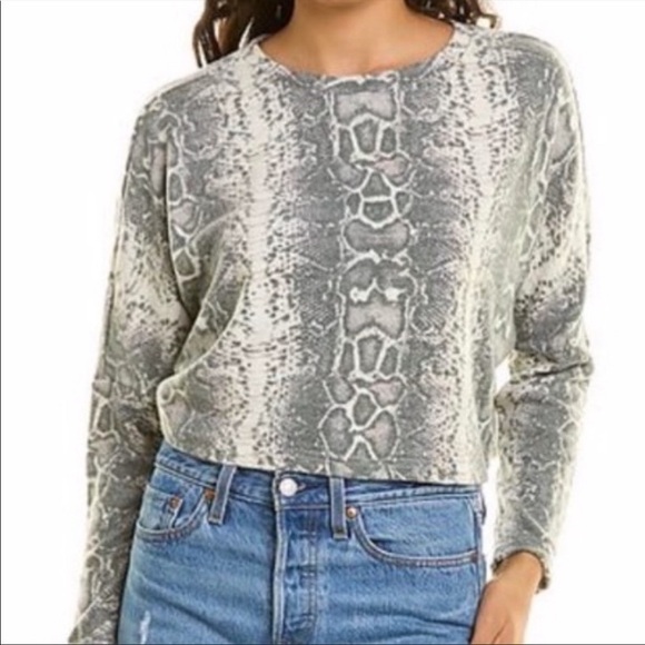 STEVE MADDEN X BB DAKOTA NWT Cropped Python Print Top Size Small - Picture 1 of 14